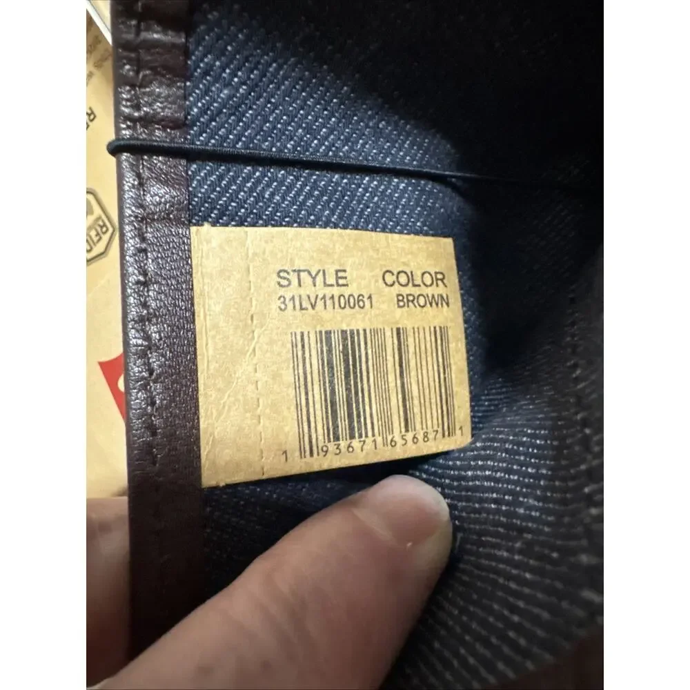 Levi's Mens Brown leather RFID Protection trifold wallet New With Tags